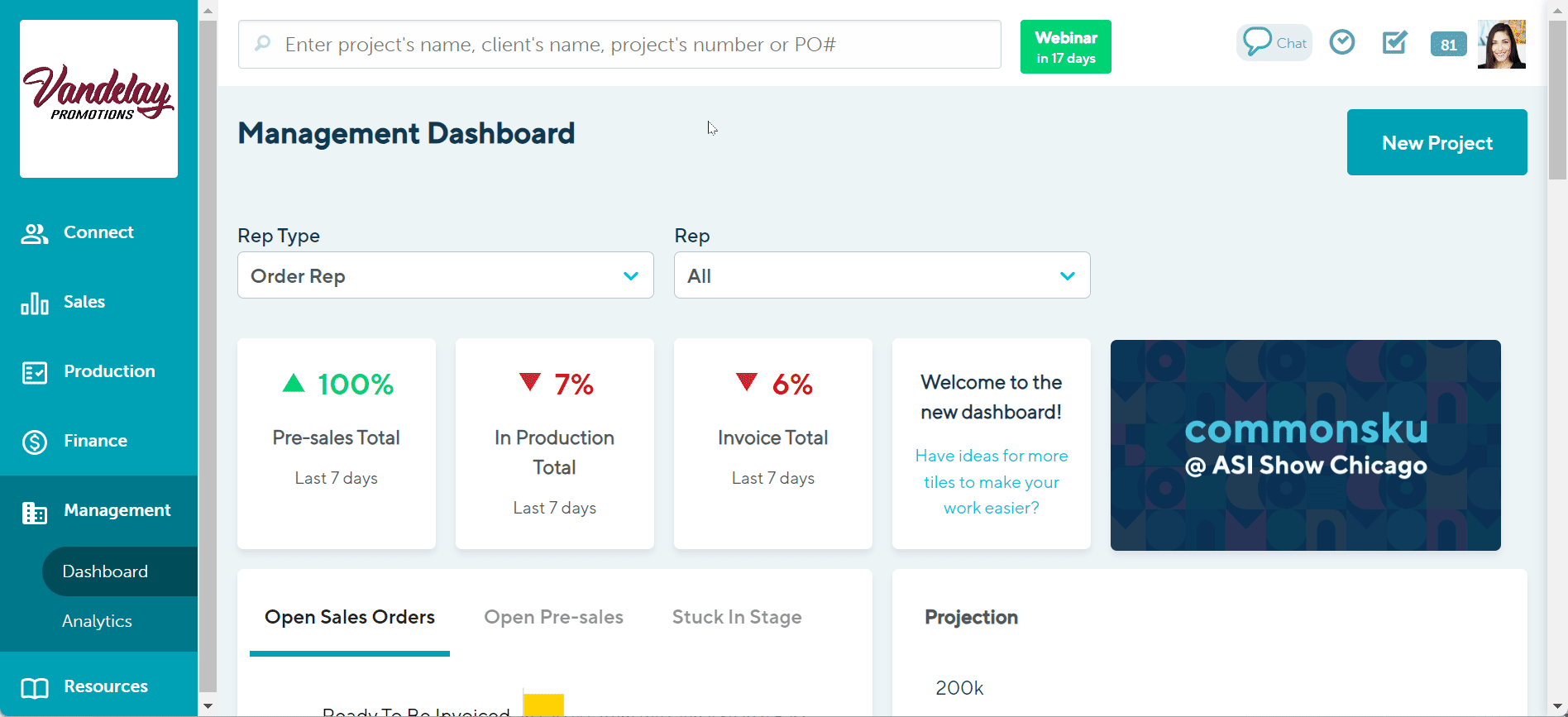 Global Search bar 3_Creating a new project from the Global Search bar