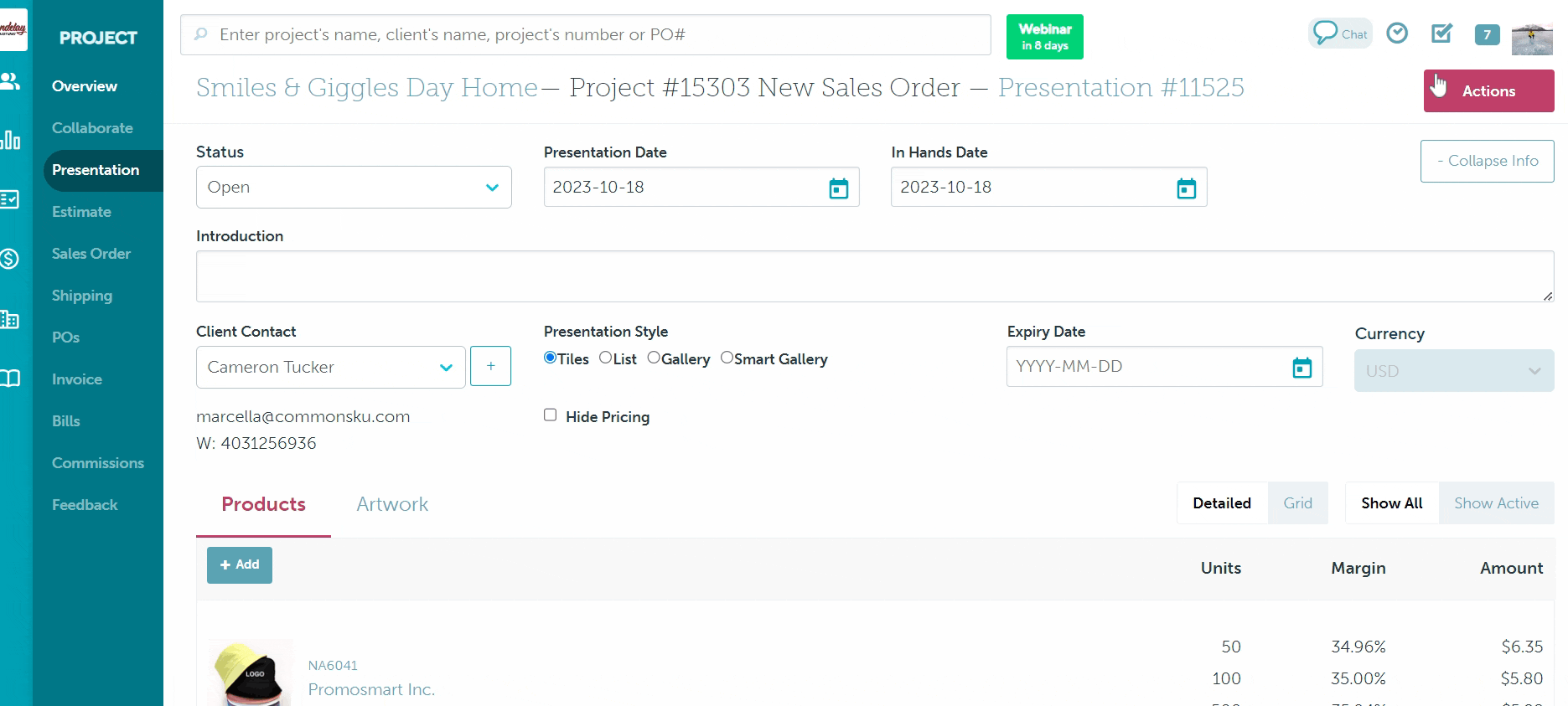 PresToSalesOrder