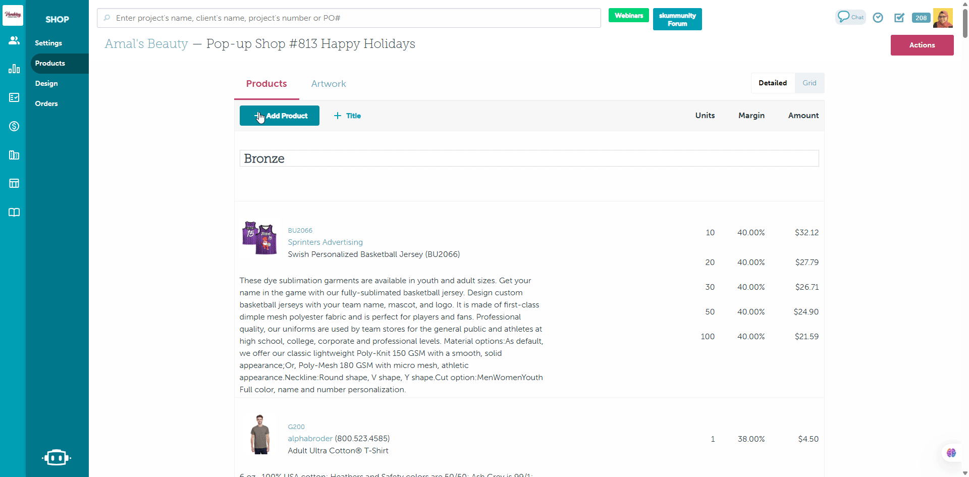Add products
