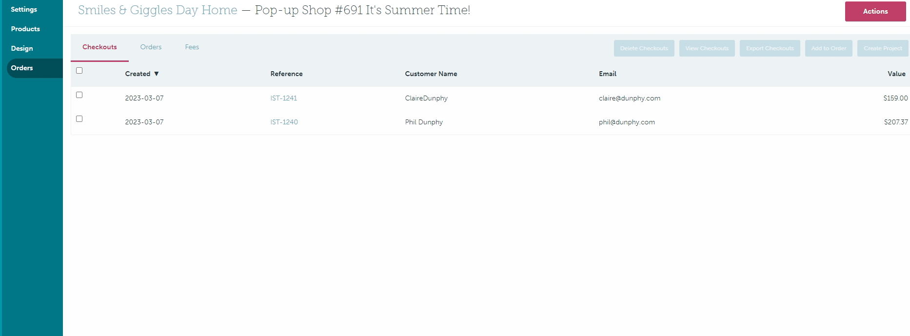 CheckoutsToExistingProject