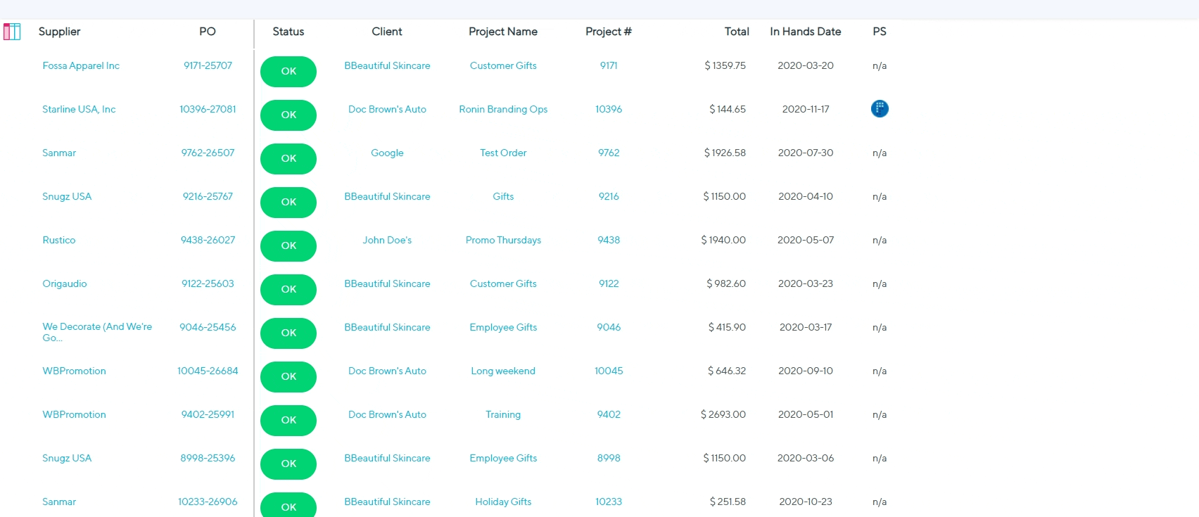 Add or remove columns