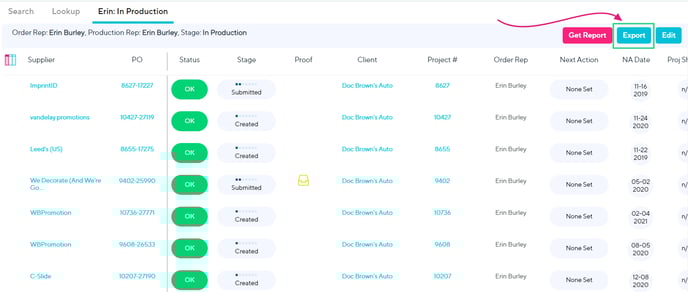 Csv Export