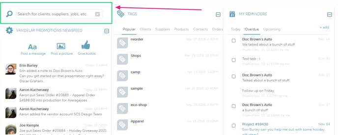 Dashboard-search