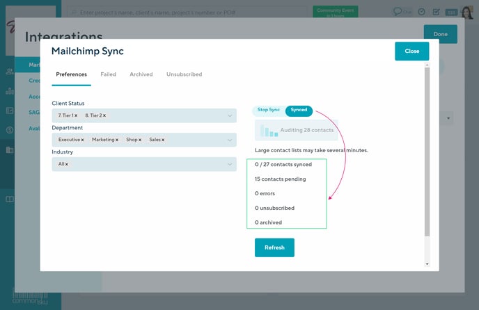 06_To sync your contact information with Mailchimp