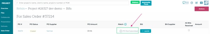 Po not submitted
